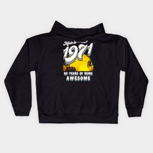 Made in 1971 All Original Parts 50 Birthday Gift Kids Hoodie